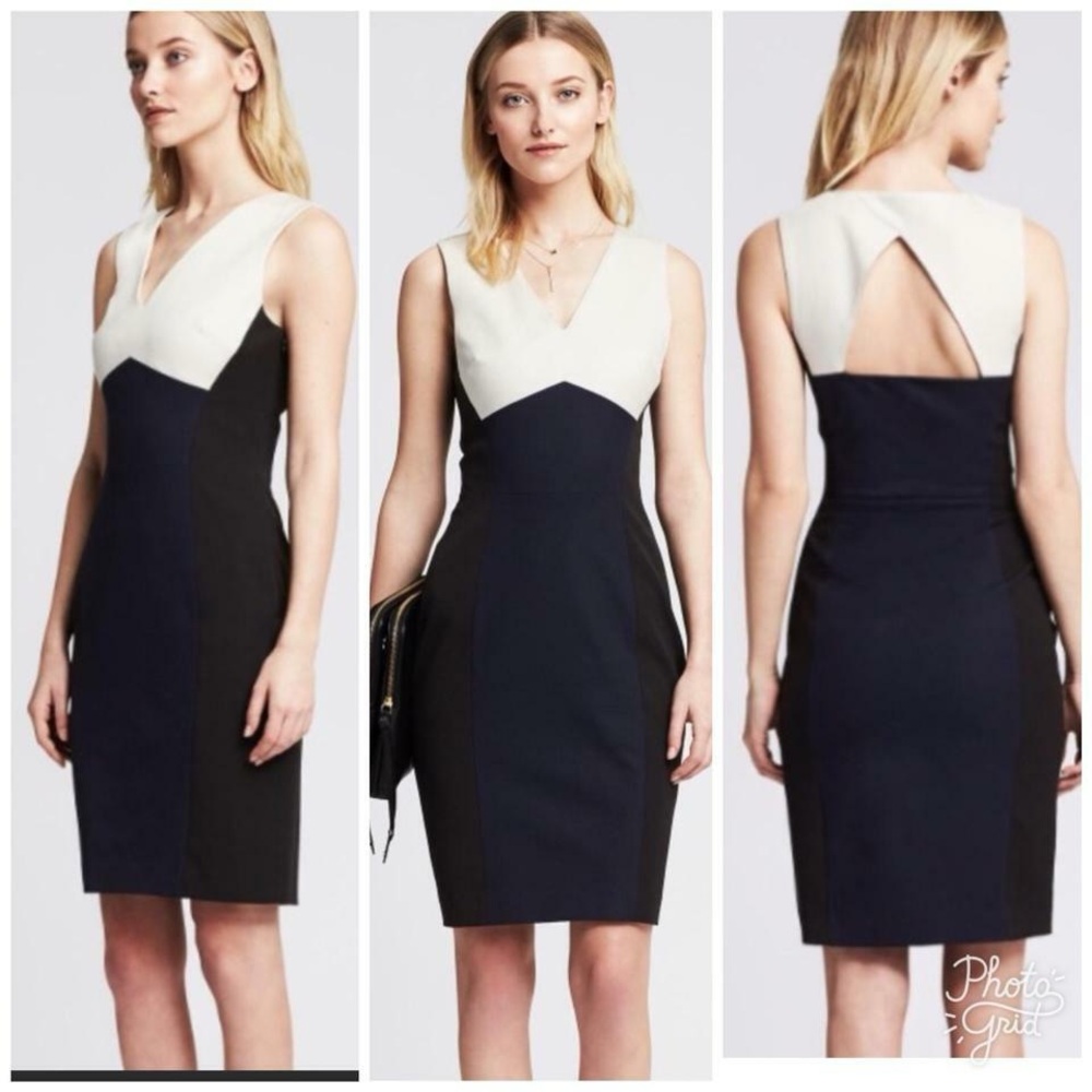 NWTBanana Republic Sloan-Fit Colorblock Sheath‎ Dress  - 0P